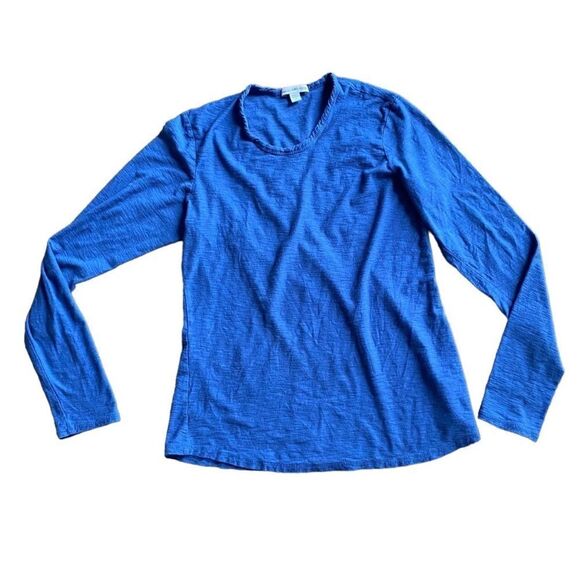 JAMES PERSE Standard Long Sleeve Crew Neck Top Tee Shirt Blue Large 3 - Picture 3 of 6